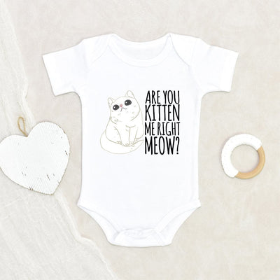 Are You Kitten Me Right Meow? Baby Onesie - Cat Baby Clothes - Cat Onesie