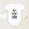 Cow Baby Boy Shower Gift - Country Baby Clothes - Rooster Rise and Shine Mother Cluckers Onesie - Baby Boy Farm Onesie