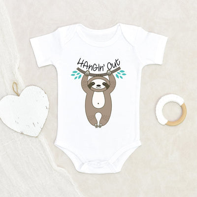 Cute Animal Onesie - Sloth Onesie - Hangin' On Onesie - Animal Baby Shower Gift