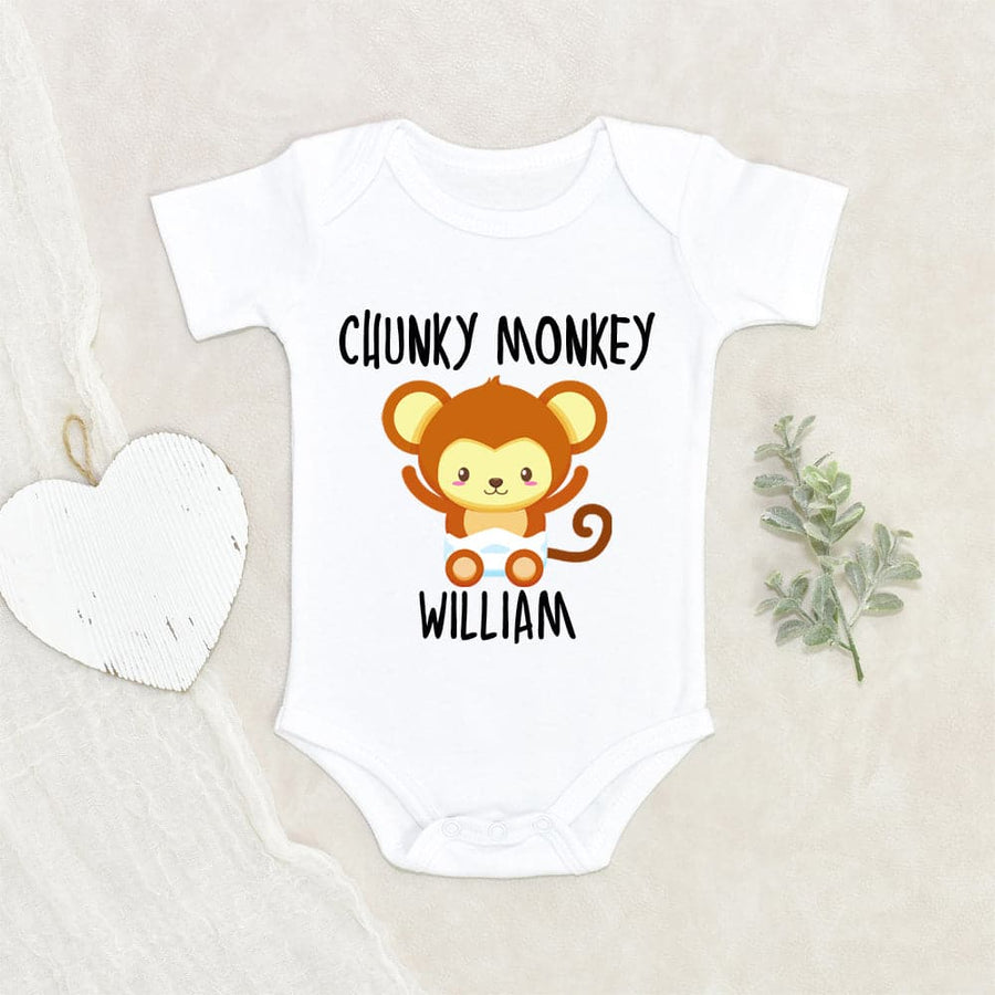 Chunky Monkey Onesie - Funny Baby Shower Gift - Chunky Monkey Baby Onesie - Personalized Baby Gift