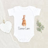 Personalized Name Baby Gift - Cute Bunny Baby Onesie - Personalized Bunny Baby Boy Onesie - Custom Name Baby Clothes