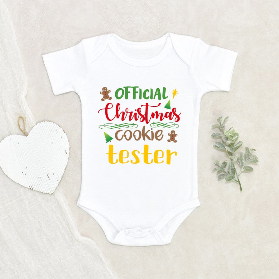 Cookie Tester Baby Onesie - Christmas Cookie Tester Baby Onesie - Funny Christmas Onesie
