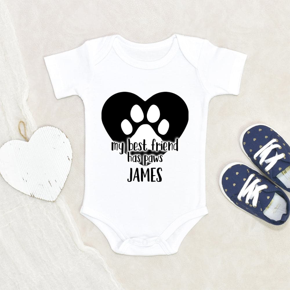 My best friend store has paws onesie