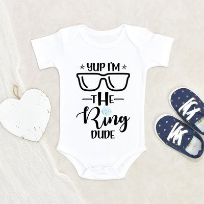 Cute Ring Dude Clothes - Ring Bearer Baby Onesie - Ring Security Onesie