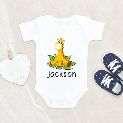 Giraffe Baby Shower Gift – Cute Baby Onesie - Giraffe Onesie – Personalized Giraffe Baby Onesie – Giraffe Baby Clothes