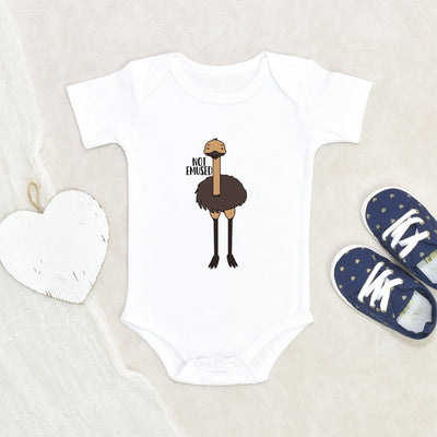 Funny Animal Onesie - Not Emu-sed Baby Onesie - Cute Baby Clothes - Pun Baby Onesie - Funny Emu Baby Onesie