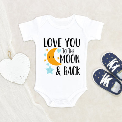 Cute Baby Clothes - Love You To The Moon And Back Onesie - Moon Baby Onesie - Baby Onesie- Baby Clothes