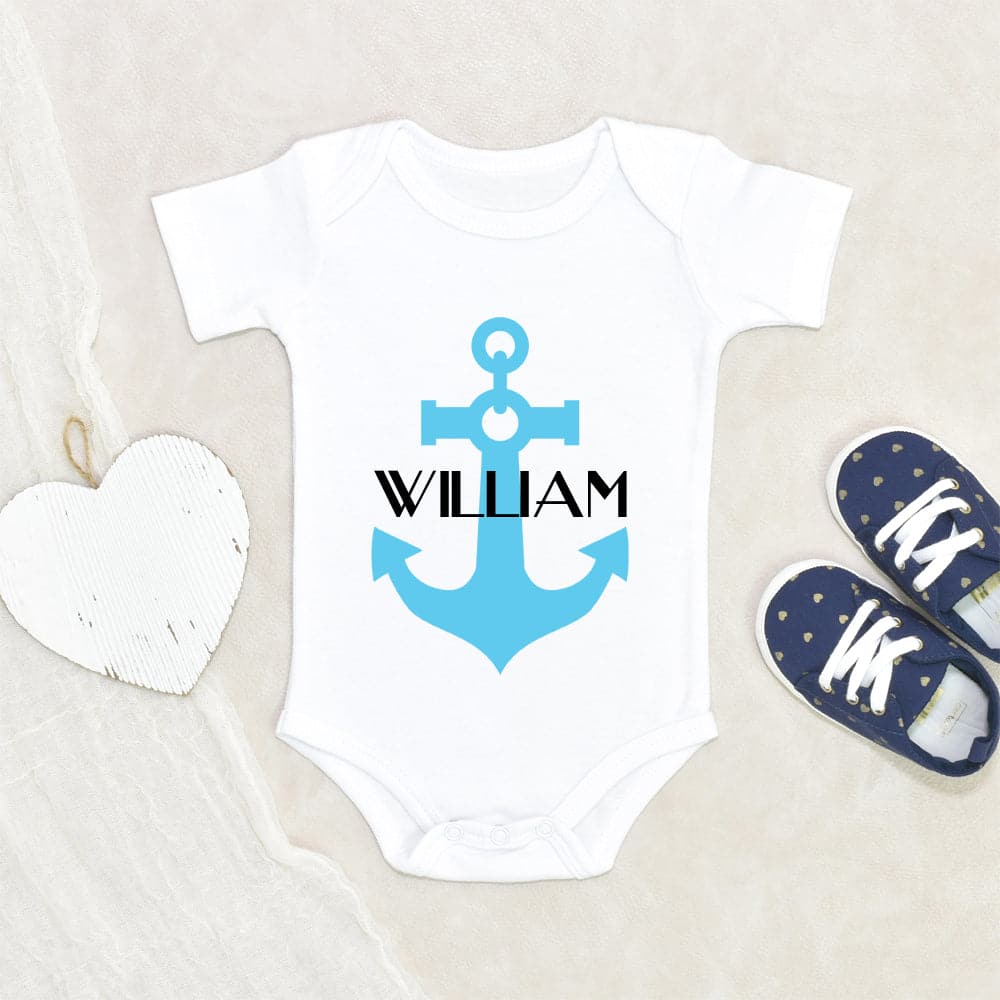 Nautical Onesie Decorating Kit/ Navy & Red/ Personalized Sign/