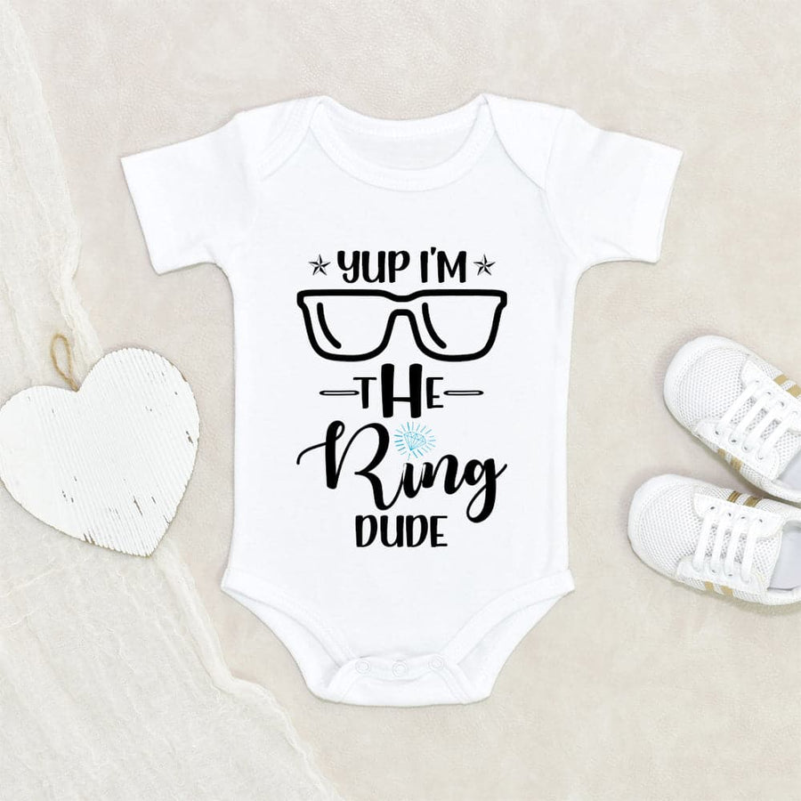 Cute Ring Dude Clothes - Ring Bearer Baby Onesie - Ring Security Onesie