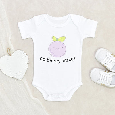 Blueberry Baby Onesie - Cute Baby Onesie - Fruit Baby Onesie - Modern Baby Onesie - So Berry Cute Onesie