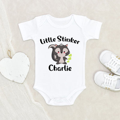 Funny Skunk Baby Onesie - Skunk Baby Onesie - Little Stinker Baby Onesie - Little Stinker Onesie - Personalized Skunk Onesie
