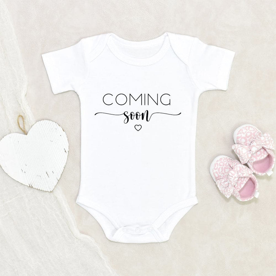 Coming Soon Baby Onesie - Pregnancy Baby Reveal Baby Clothes - Pregnancy Announcement Baby Onesies
