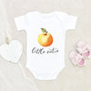 Fruit Baby Onesie - Little Cutie Baby Onesie - Baby Onesie - Vegan Baby Onesie - Cute Little Orange Onesie
