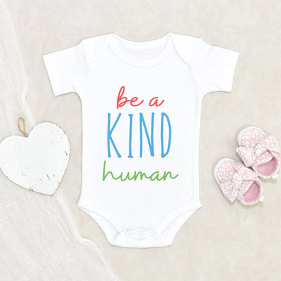 Spread Kindness Unisex Onesie - Minimalist Onesie - Unisex Baby Gift - Be A Kind Human Onesie