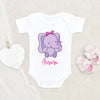 Elephant Onesie – Cute Baby Onesie - Baby Elephant Onesie – Personalized Elephant Baby Onesie – Elephant Baby Shower Gift
