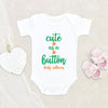Baby Shower Gift - Hospital Baby Gift - Cute As A button Gender Neutral Onesie - Cute Baby Gift
