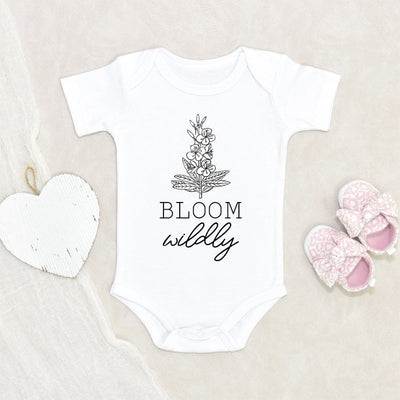 Boho Wildflower Onesie - Bloom Wildly Onesie- Cute Baby Onesie