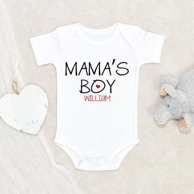 Mothers Day Baby Onesie - Baby Boy Clothes - Mamas Boy Baby Clothes - Mama's Boy Onesie - Personalized Baby Gifts