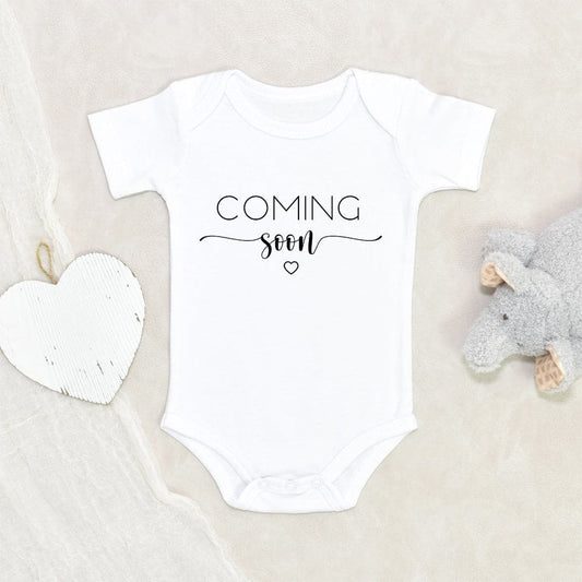 Coming Soon Baby Onesie - Pregnancy Baby Reveal Baby Clothes - Pregnancy Announcement Baby Onesies