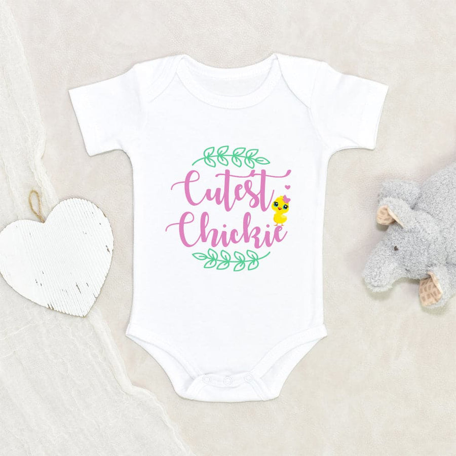 Cutest Chickie Onesie - Cute Easter Baby Girl Gift - Cute Easter Baby Girl Onesie