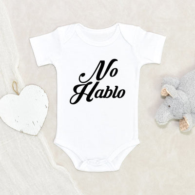 Funny Baby Clothes - No Hablo Baby Boy Onesie - Mexican Baby Onesie - Cute Spanish Baby Clothes
