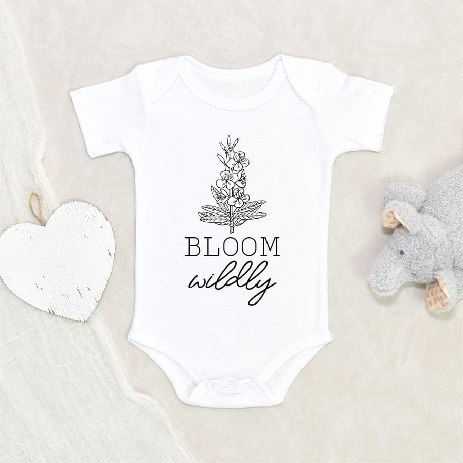 Boho Wildflower Onesie - Bloom Wildly Onesie- Cute Baby Onesie