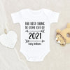 Pregnancy Announcement Onesie - 2021 Baby Onesie - The Best Thing To Come Out Of 2021 Onesie - Unisex Onesie - Funny Baby Onesie - Baby Shower Gift