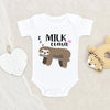 Milk Coma Baby Onesie - Cute Baby Onesie - Baby Clothes - Funny Baby Onesie - Sloth Baby Onesie