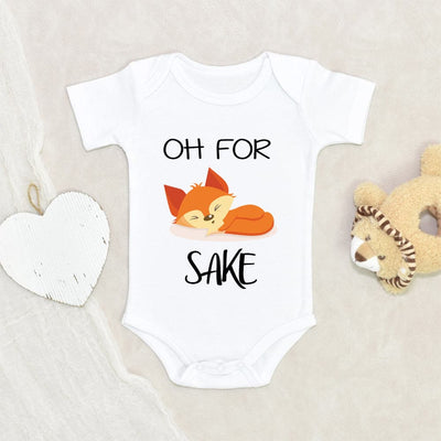 Oh For Fox Sake Baby Onesie - Cute Baby Fox Baby Onesie - Baby Onesie - Fox Onesie- Funny Baby Clothes