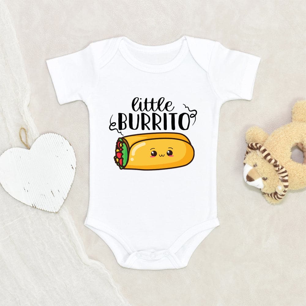 Funny Baby Shower Gift Taco Onesie Little Burrito Onesie Funny Baby Clothes Food Onesie