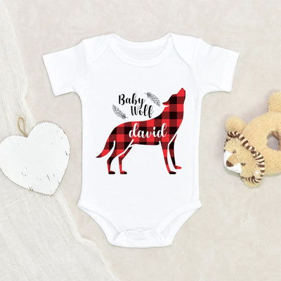 Wolf Baby Clothes - Cute Baby Onesie - Baby Wolf Onesie - Personalized Wolf Onesie - Cute Baby Shower Gift