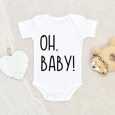 Oh Baby Onesie - Pregnancy Announcement Onesie - Pregnancy Reveal Prop Onesie