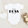 The Boss Onesie - Custom Baby Onesie - Funny Baby Onesie - Personalized Baby Onesie - Gift For Baby - The Boss Baby Onesie - The Real Boss Onesie