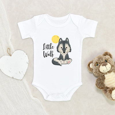 New Baby Gift - Cute Wolf Onesie - Little Wolf - Wolf Pack Onesie - Cute Announcement Baby Clothes