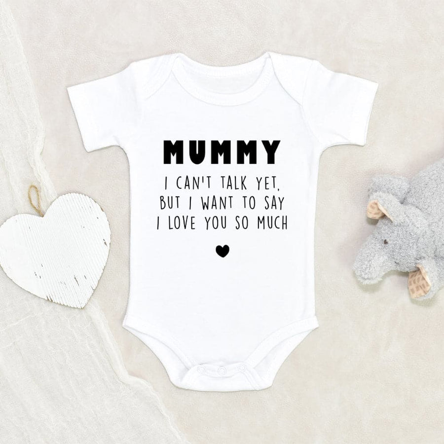 Cute Baby Clothes Baby's Love To Mummy Baby Onesie Baby's Lovely Message To Mummy Baby Onesie Baby Shower Gift Cute Baby Onesie