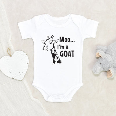 Giraffe Baby Clothes - Funny Giraffe Baby Onesie - Moo I'm A Goat Baby Onesie - Animal Baby Onesie - Giraffe Baby Onesie