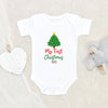 Christmas Tree Baby Onesie - Christmas Baby Clothes - My First Christmas Baby Onesie - Cute Baby Clothes - Custom Baby Onesie