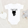 Boho Wolf Baby Onesie - Wolf Baby Clothes - Little Wolf Boho Onesie - Pregnancy Announcement Onesie