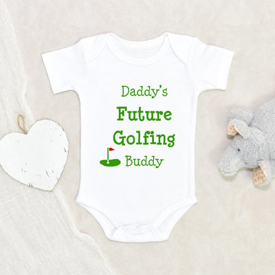 Golf Lover Baby Onesie Golf Buddy Baby Clothes Daddy's Future Golfing Buddy Baby Onesie Baby Shower Gift Unique Baby Onesie
