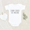 Funny Baby Onesie Unisex Baby Onesie Chubby Cheeked Baby Onesie Cute Baby Onesie Newborn Baby Clothes Adorable Baby Clothes