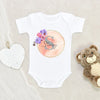 Custom Baby Onesie Girl - Personalized Floral Baby Onesie Girl - Baby Name Onesie Unique Girl Clothes