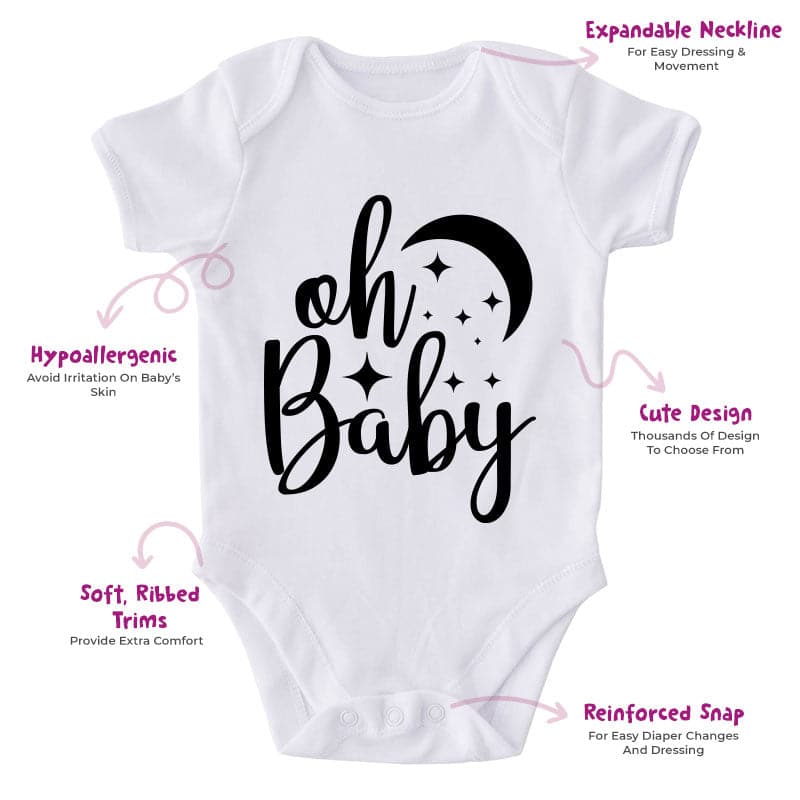 Oh Baby-Onesie-Best Gift For Babies-Adorable Baby Clothes-Clothes For Baby-Best Gift For Papa-Best Gift For Mama-Cute Onesie