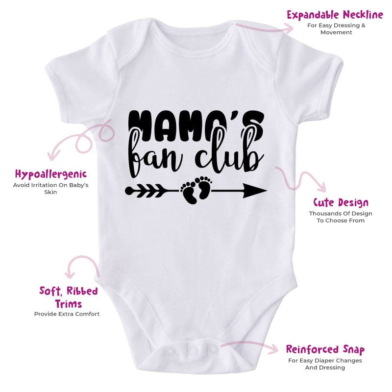 Mama's Fan Club-Onesie-Best Gift For Babies-Adorable Baby Clothes-Clothes For Baby-Best Gift For Papa-Best Gift For Mama-Cute Onesie