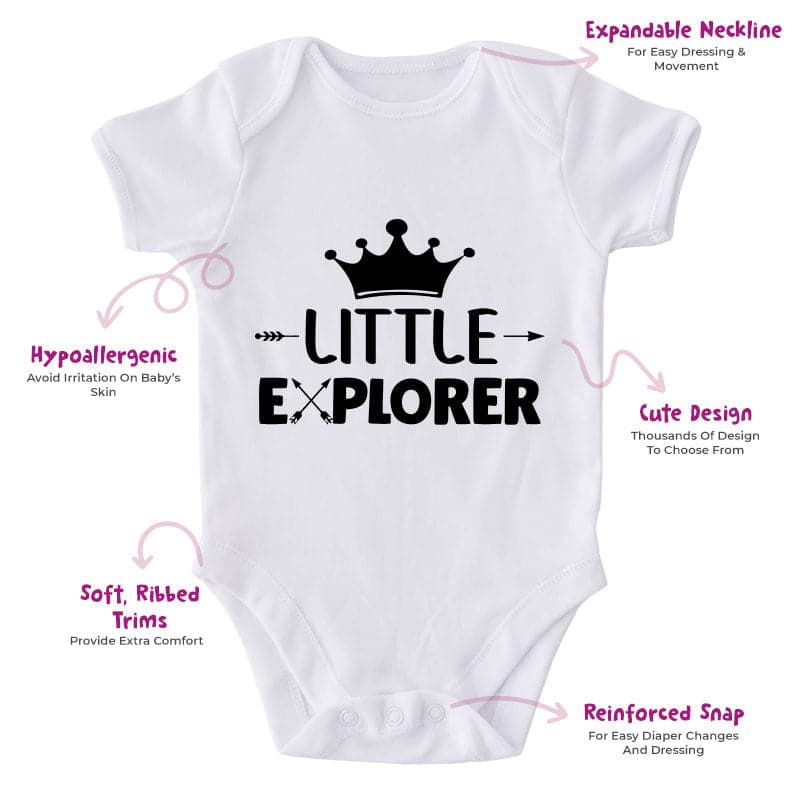 Little Explorer-Onesie-Best Gift For Babies-Adorable Baby Clothes-Clothes For Baby-Best Gift For Papa-Best Gift For Mama-Cute Onesie