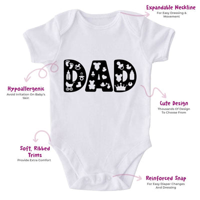 DAD-Onesie-Best Gift For Babies-Adorable Baby Clothes-Clothes For Baby-Best Gift For Papa-Best Gift For Mama-Cute Onesie
