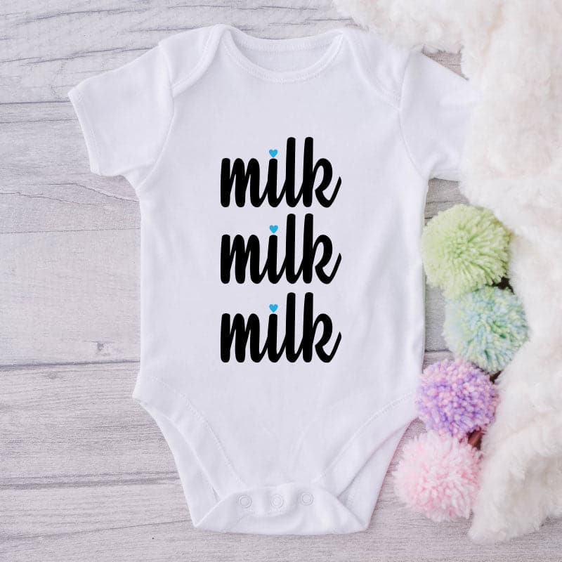 Milk Milk Milk-Onesie-Best Gift For Babies-Adorable Baby Clothes-Clothes For Baby-Best Gift For Papa-Best Gift For Mama-Cute Onesie