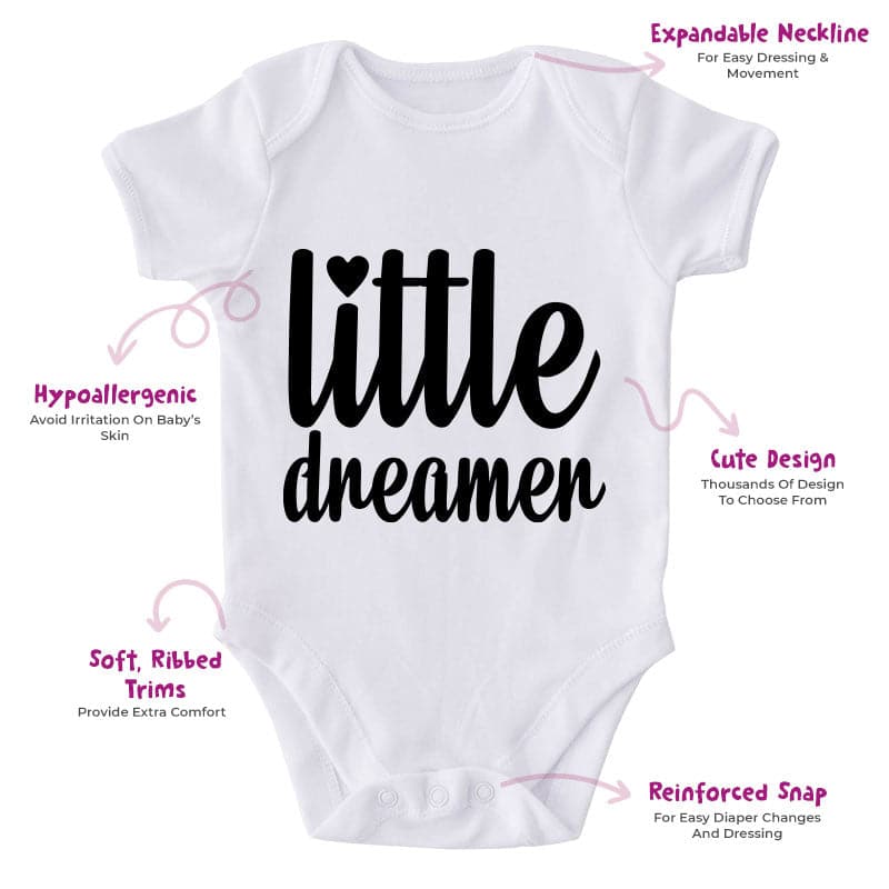 Little Dreamer-Onesie-Best Gift For Babies-Adorable Baby Clothes-Clothes For Baby-Best Gift For Papa-Best Gift For Mama-Cute Onesie