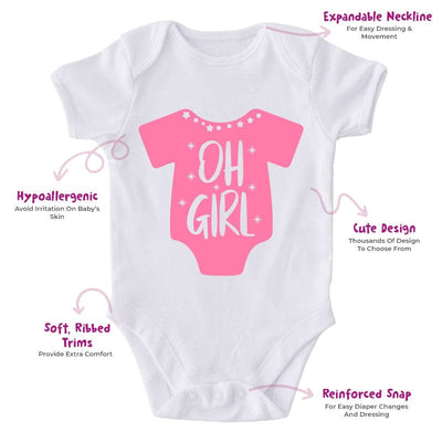Oh Girl-Onesie-Best Gift For Babies-Adorable Baby Clothes-Clothes For Baby-Best Gift For Papa-Best Gift For Mama-Cute Onesie