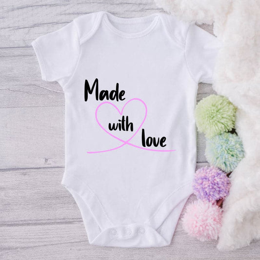 Made With Love-Onesie-Best Gift For Babies-Adorable Baby Clothes-Clothes For Baby-Best Gift For Papa-Best Gift For Mama-Cute Onesie