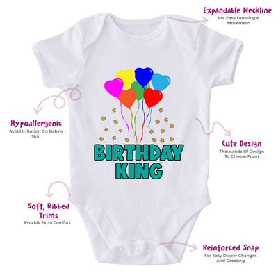 Birthday King-Onesie-Best Gift For Babies-Adorable Baby Clothes-Clothes For Baby-Best Gift For Papa-Best Gift For Mama-Cute Onesie